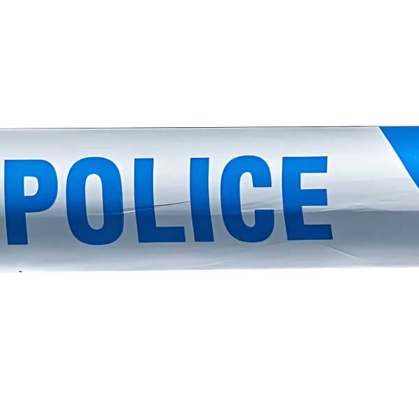 75mm X 250m Police Barrier Tape Blue & White 